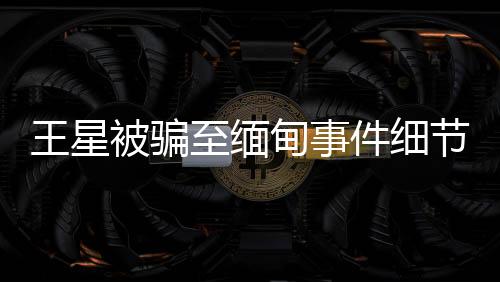 王星被骗至缅甸事件细节曝光