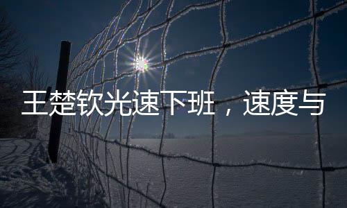 王楚钦光速下班，速度与效率的完美融合