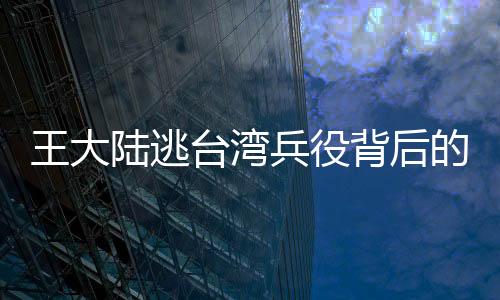 王大陆逃台湾兵役背后的原因深度解析