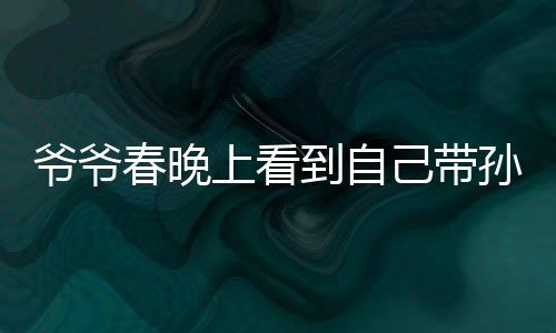 爷爷春晚上看到自己带孙女的视频