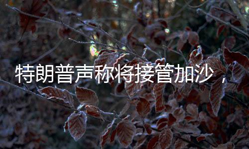 特朗普声称将接管加沙，国际社会瞩目与反应不一