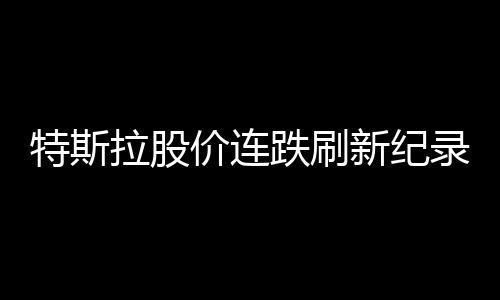 特斯拉股价连跌刷新纪录，市场波动下的电动巨头挑战与机遇