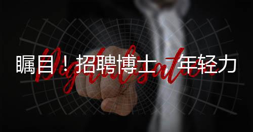 瞩目！招聘博士，年轻力量等你加盟，28岁以下才子不可错过！