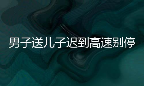 男子送儿子迟到高速别停校车被判刑