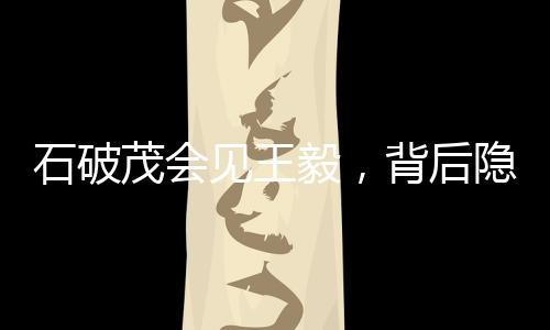 石破茂会见王毅，背后隐藏的两大汉字意义深刻