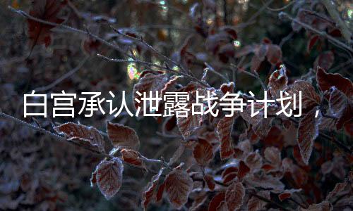 白宫承认泄露战争计划，群聊拉错人