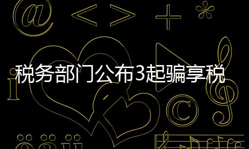 税务部门公布3起骗享税费优惠政策典型案件