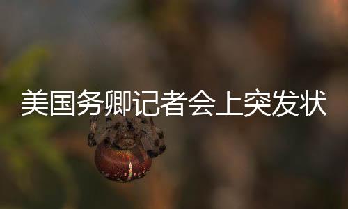 美国务卿记者会上突发状况，记者被抬离现场