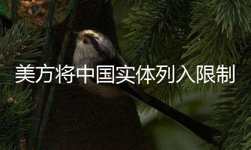 美方将中国实体列入限制名单，中方回应