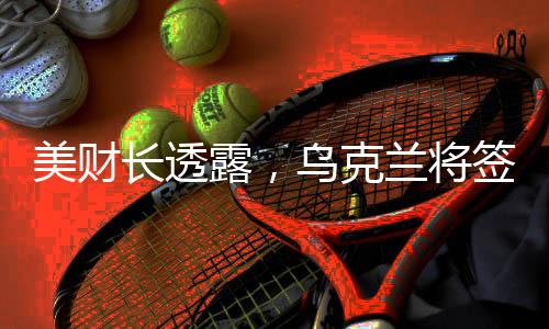 美财长透露，乌克兰将签署高达5000亿美元的援助协议