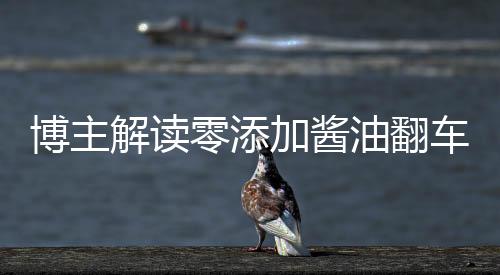 博主解读零添加酱油翻车事件，背后的真相与消费者关注焦点