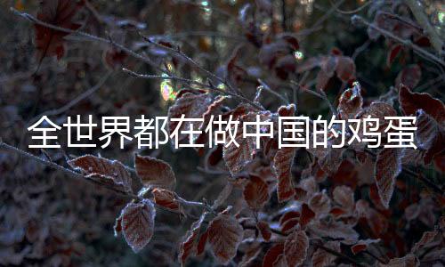 全世界都在做中国的鸡蛋羹
