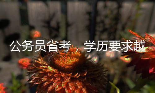 公务员省考，学历要求越来越高