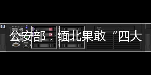 公安部：缅北果敢“四大家族”犯罪集团案件陆续进入诉讼环节