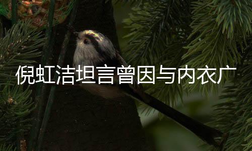 倪虹洁坦言曾因与内衣广告结缘而备受议论，情绪崩溃