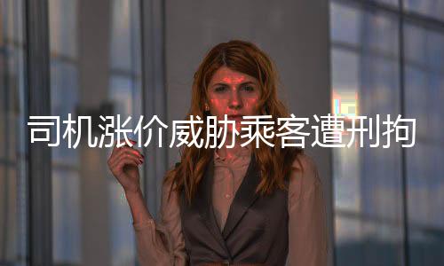 司机涨价威胁乘客遭刑拘，零容忍打击黑恶势力
