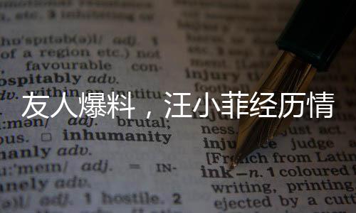 友人爆料，汪小菲经历情绪波折，忧郁症与躁郁症复发引人关注