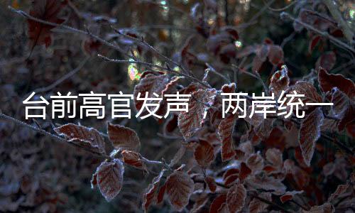 台前高官发声，两岸统一的时刻越来越近