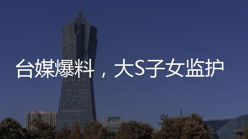 台媒爆料，大S子女监护权移交汪小菲