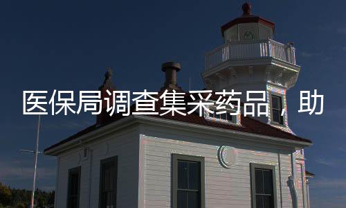 医保局调查集采药品，助力医疗保障制度改革迈向深入