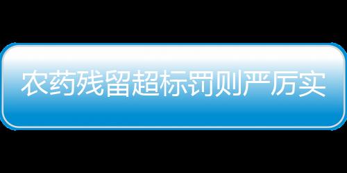 农药残留超标罚则严厉实施，一次关于农产品质量与安全的深度探讨