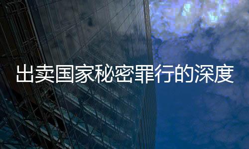 出卖国家秘密罪行的深度解析，法律的天平如何维护国家安全