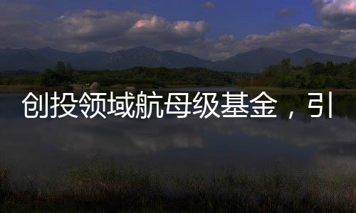 创投领域航母级基金，引领创新产业，塑造未来经济格局