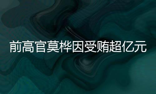 前高官莫桦因受贿超亿元被判无期徒刑