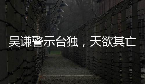 吴谦警示台独，天欲其亡必令其狂
