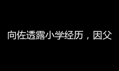 向佐透露小学经历，因父母身份遭受霸凌