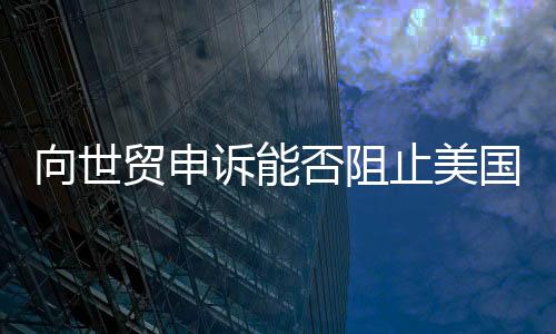向世贸申诉能否阻止美国加征关税，探讨与解析