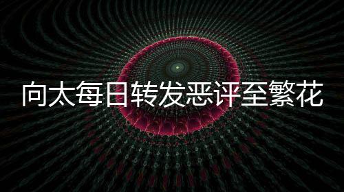 向太每日转发恶评至繁花群，网络现象引发关注