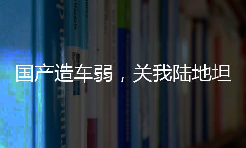 国产造车弱，关我陆地坦克啥事？