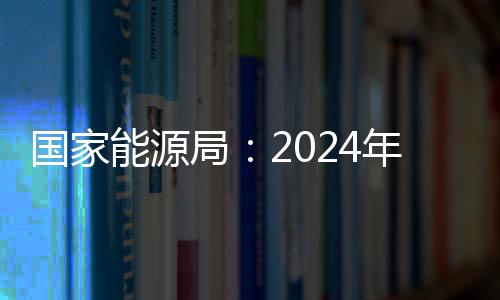 国家能源局：2024年全社会用电量同比增长6.8%