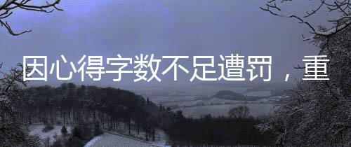因心得字数不足遭罚，重视文字表达的时代反思