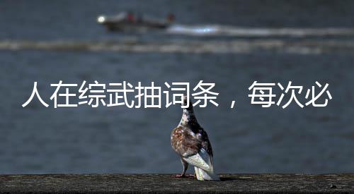 人在综武抽词条，每次必中概念级