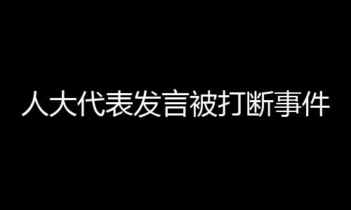 人大代表发言被打断事件引发关注与深思
