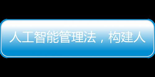 人工智能管理法，构建人工智能发展的法治框架