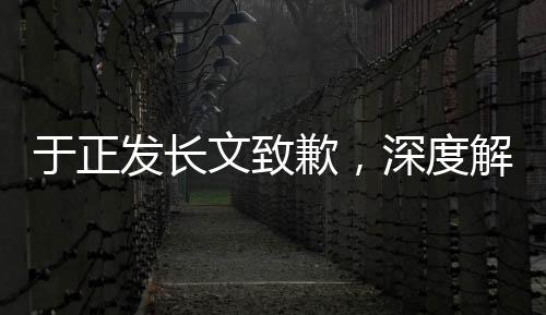 于正发长文致歉，深度解析与反思事件全经过