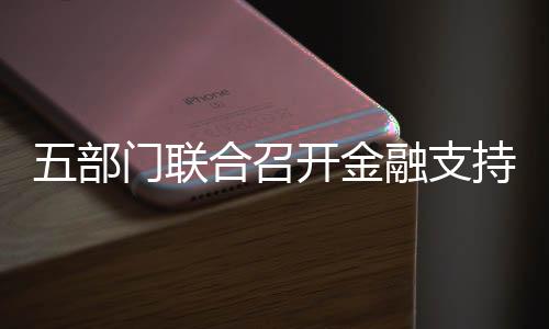 五部门联合召开金融支持民营企业高质量发展座谈会