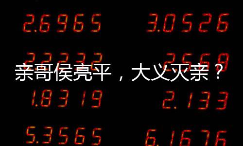 亲哥侯亮平，大义灭亲？国家保我