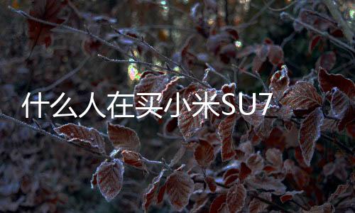 什么人在买小米SU7 Ultra？雷军：基本上是三类人买，没想到女性这么多