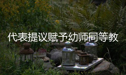 代表提议赋予幼师同等教师待遇，重塑行业价值的呼声