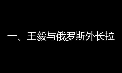 一、王毅与俄罗斯外长拉夫罗夫的成功会见，推动中俄关系迈入新篇章