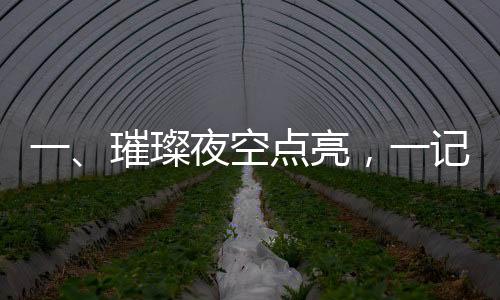 一、璀璨夜空点亮，一记历史性的烟花盛宴——万枚水母烟花升空奇观揭晓