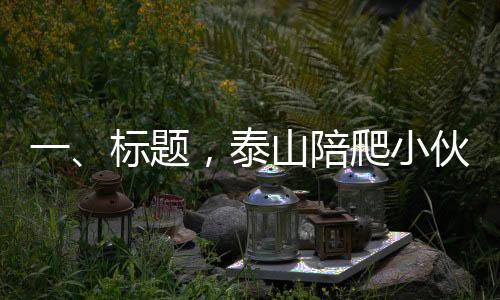 一、标题，泰山陪爬小伙的服务对象，聚焦20至35岁女性