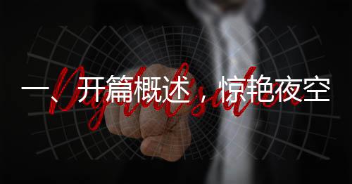 一、开篇概述，惊艳夜空，万枚水母烟花秀启幕