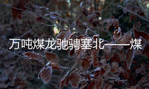 万吨煤龙驰骋塞北——煤炭企业打破产能桎梏引领新一轮工业繁荣