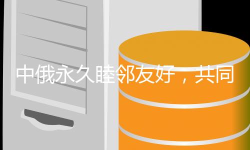 中俄永久睦邻友好，共同书写新时代的中俄友好篇章