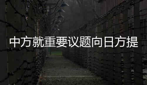 中方就重要议题向日方提出交涉，深化双边合作，推动中日关系持续向好